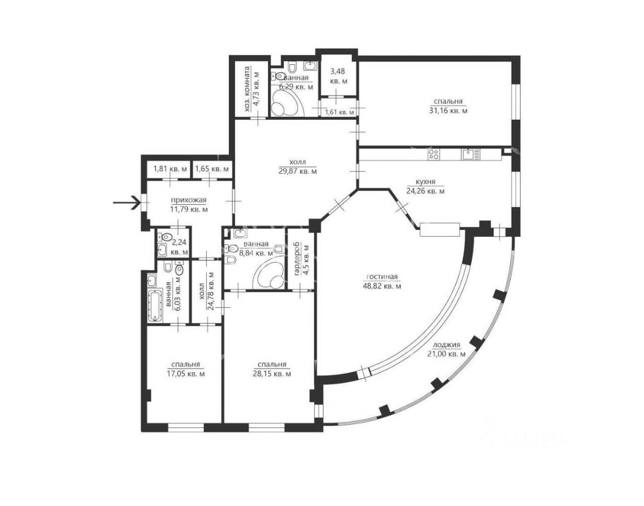 Фото 5 5-комнатная Квартира 245.9 м²